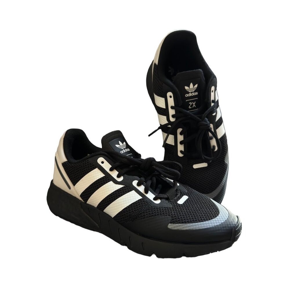 ADIDAS MEN'S ORIGINALS ZX 1K BOOST SNEAKERS Size 8.5 BLACK WHITE LHG 029003